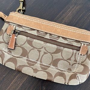 Classic COACH Signature Wristlet